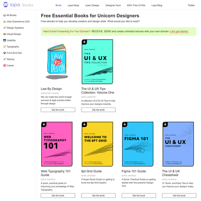 Download Free Essential eBooks for Unicorn Designers - Lapa.Ninja