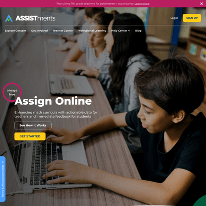 ASSISTments | Free Education Tool for Teachers & Students