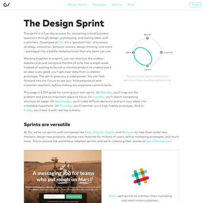 The Design Sprint — GV