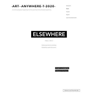 ELSEWHERE - Panel 3 | Art Anywhere?