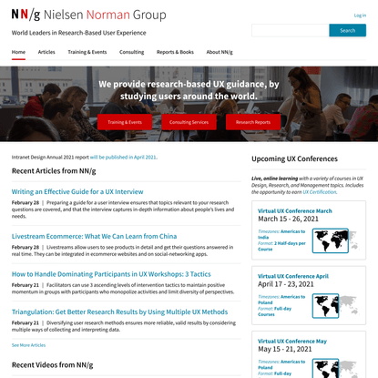 Nielsen Norman Group: UX Training, Consulting, &amp; Research