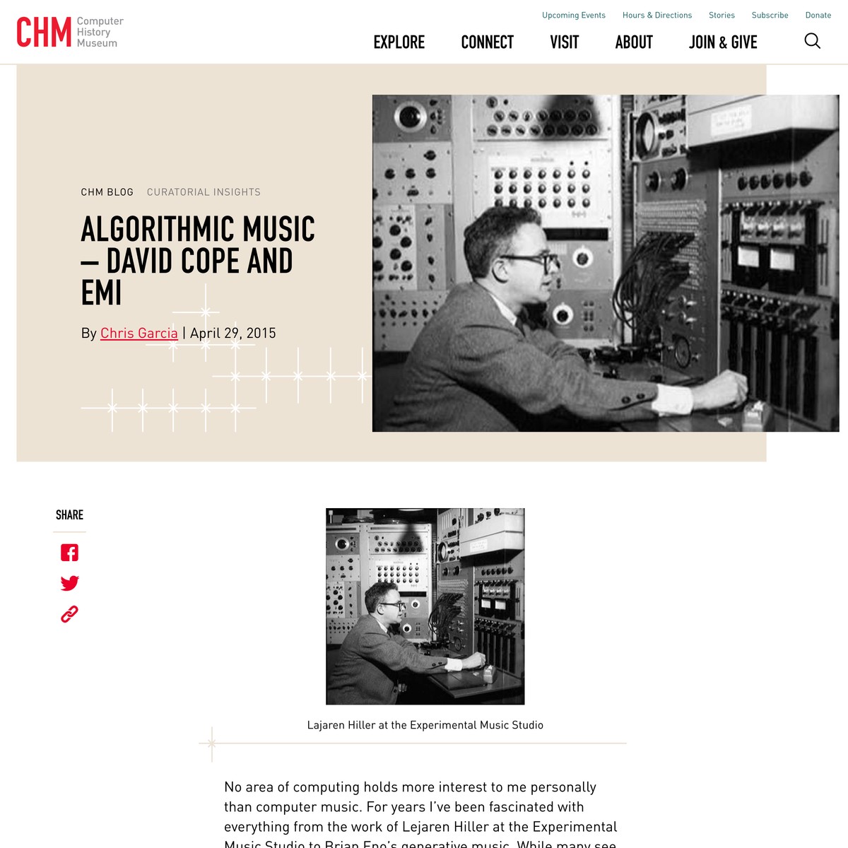 Algorithmic Music David Cope and EMI CHM — Are.na