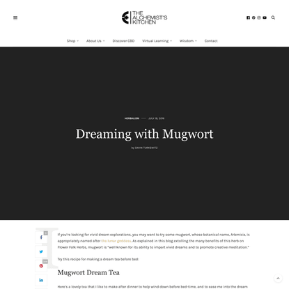 Dreaming with Mugwort | The Alchemist’s Kitchen