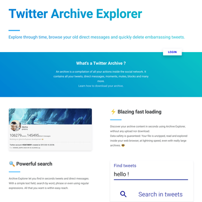Archive Explorer - Twitter Archive Explorer