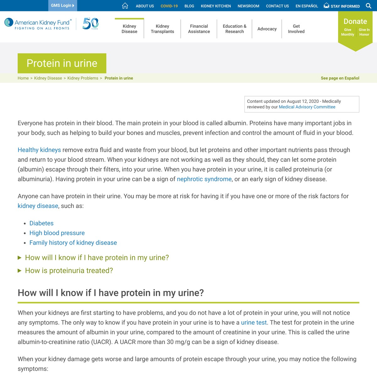 🤒 Proteinuria (Protein in Urine) — Are.na