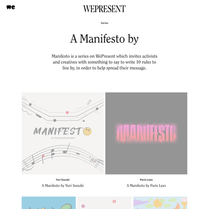 WePresent A Manifesto by |
