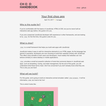 choo handbook - your first choo app