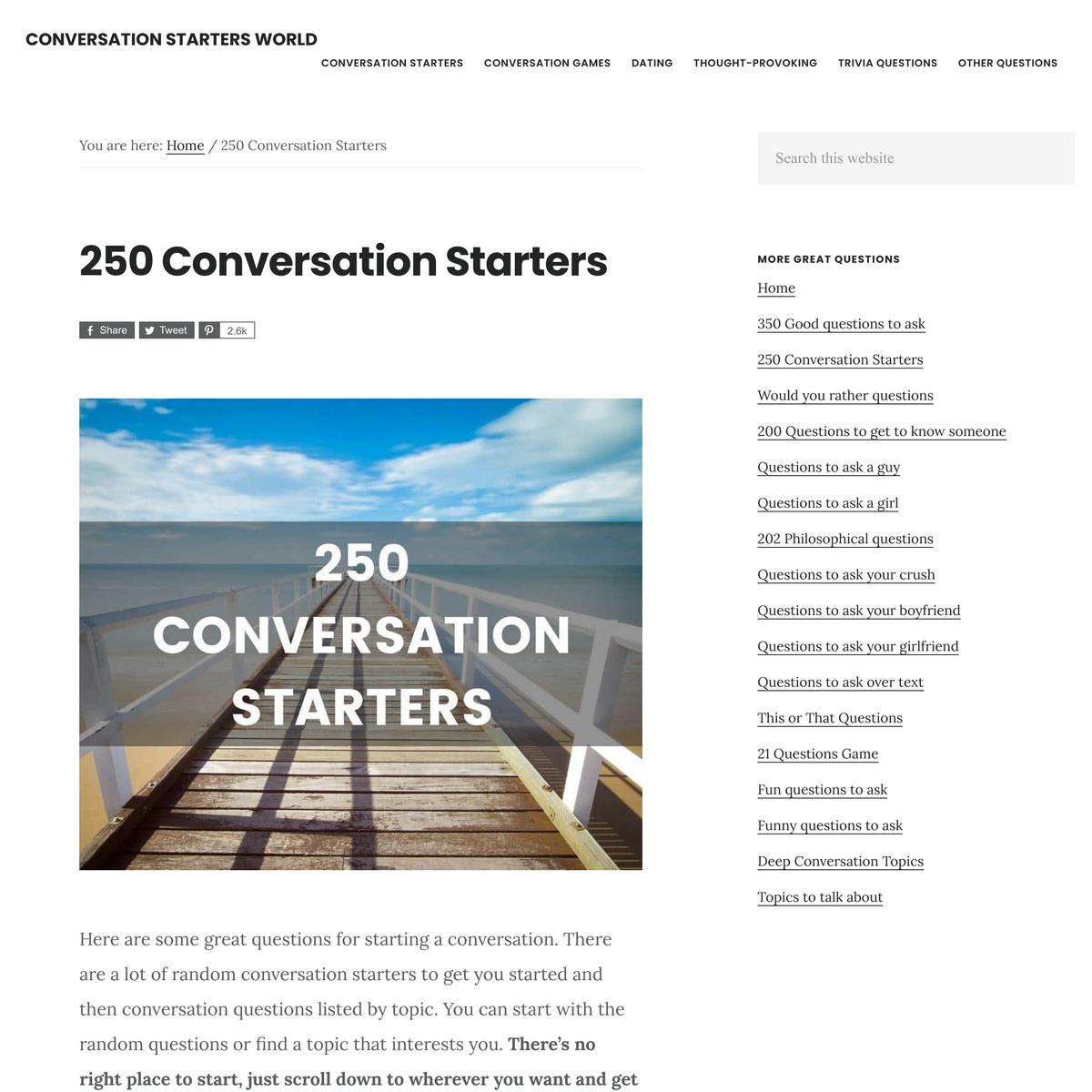 250 Quality Conversation Starters: The Only List You&rsquo;ll Need | Are.na