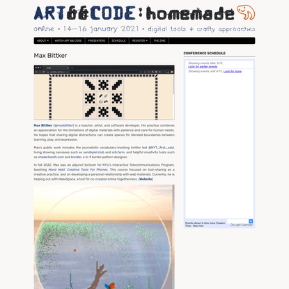 Max Bittker – Art &amp;&amp; Code: Homemade