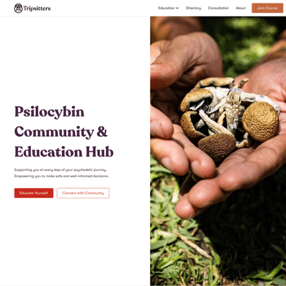 Psilocybin Community &amp; Education Hub • Tripsitters