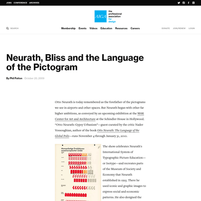 Neurath, Bliss and the Language of the Pictogram