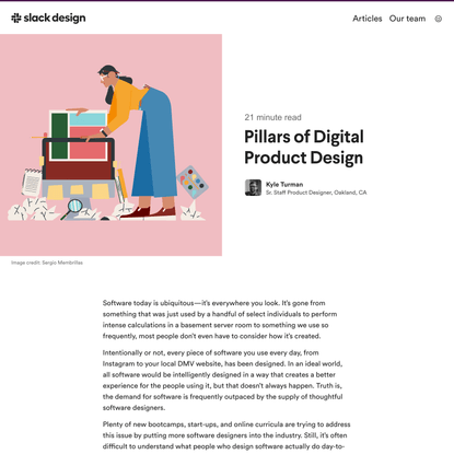 Pillars of Digital Product Design • Slack Design
