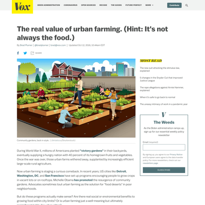 The real value of urban farming. (Hint: It’s not always the food.)