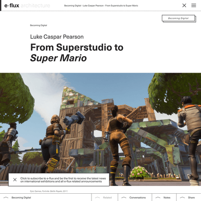 From Superstudio to Super Mario