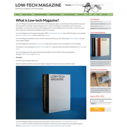 What is Low-tech Magazine?