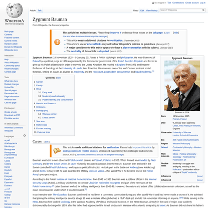 Zygmunt Bauman - Wikipedia