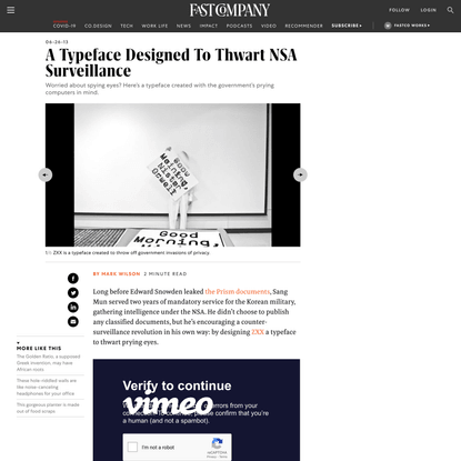 A Typeface Designed To Thwart NSA Surveillance