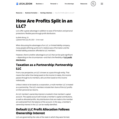 How Are Profits Split in an LLC?