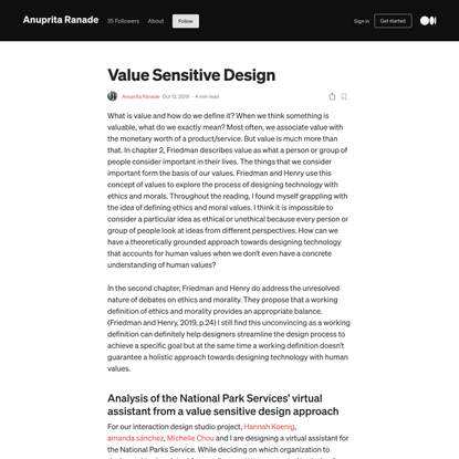 A value sensitive design approach to designing a virtual assistant