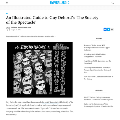 An Illustrated Guide to Guy Debord’s ‘The Society of the Spectacle’