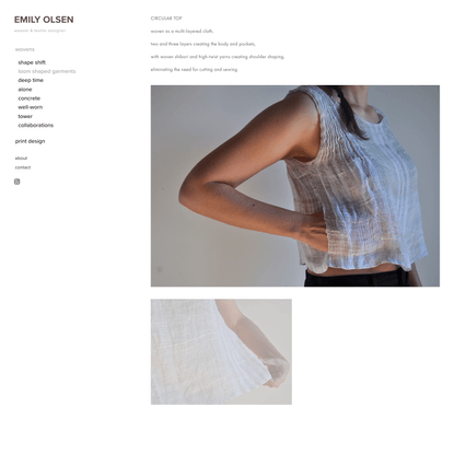 loom shaped garments — EMILY OLSEN