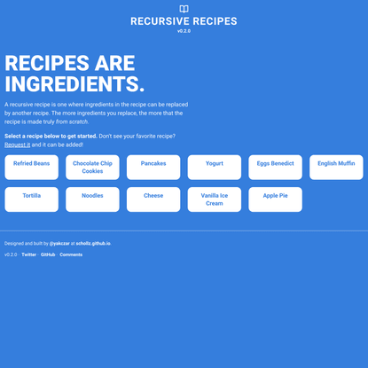 recipe recursion (recipe within recipe)