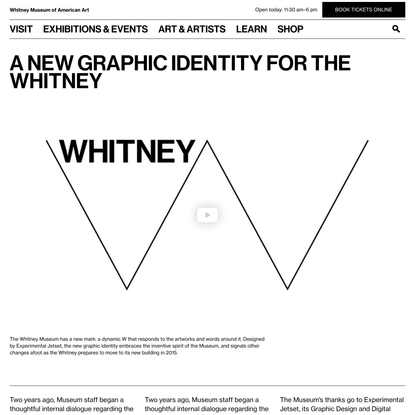 A New Graphic Identity for the Whitney