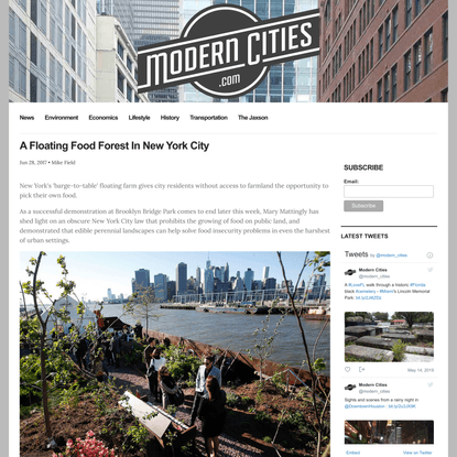 A Floating Food Forest In New York City | Modern Cities
