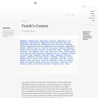 Frank’s Corpus - Open Space