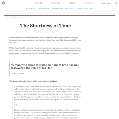 The Shortness of Time