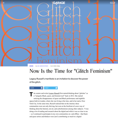 Now Is the Time for “Glitch Feminism”