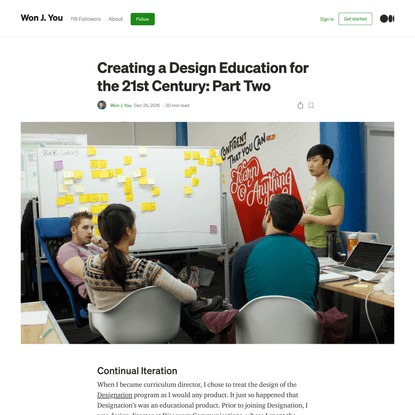 Creating a Design Education for the 21st Century: Part Two
