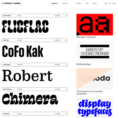 Typefaces
