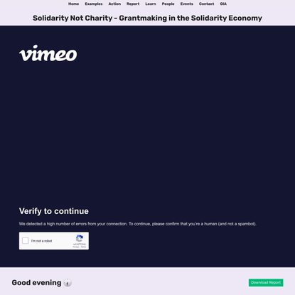 Solidarity Not Charity - Grantmaking in the Solidarity Economy