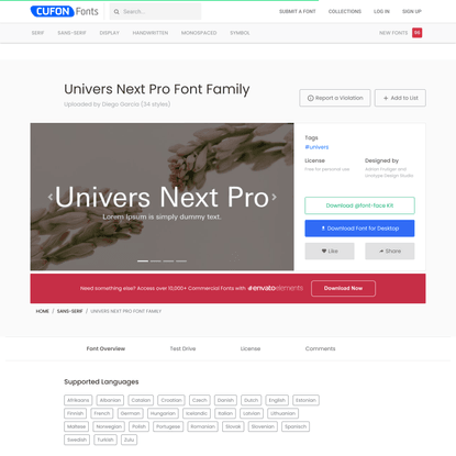 Univers Next Pro Font Family | Download Free Fonts for Desktop and Webfonts