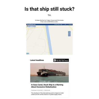 Is this ship still stuck?