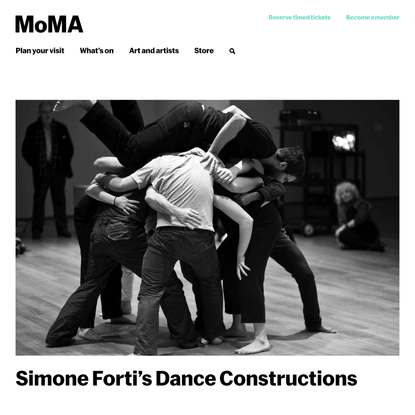 Simone Forti’s Dance Constructions | MoMA