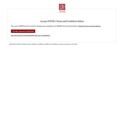 Accept Terms and Conditions on JSTOR
