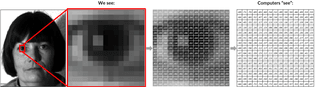 What we see: , What Computers "see":