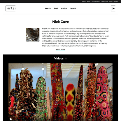 Nick Cave — Art21