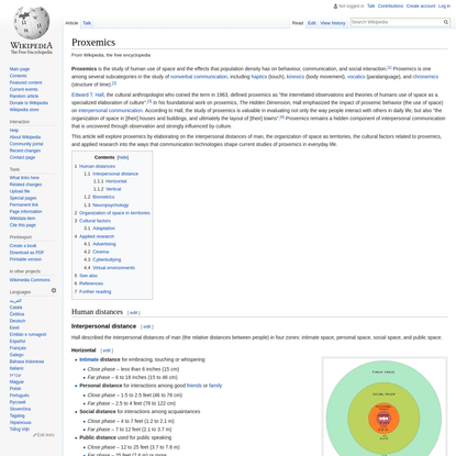 Proxemics - Wikipedia