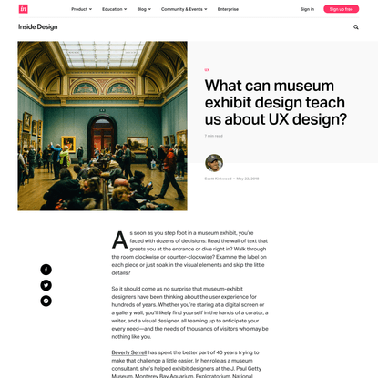 What can museum exhibit design teach us about UX design?