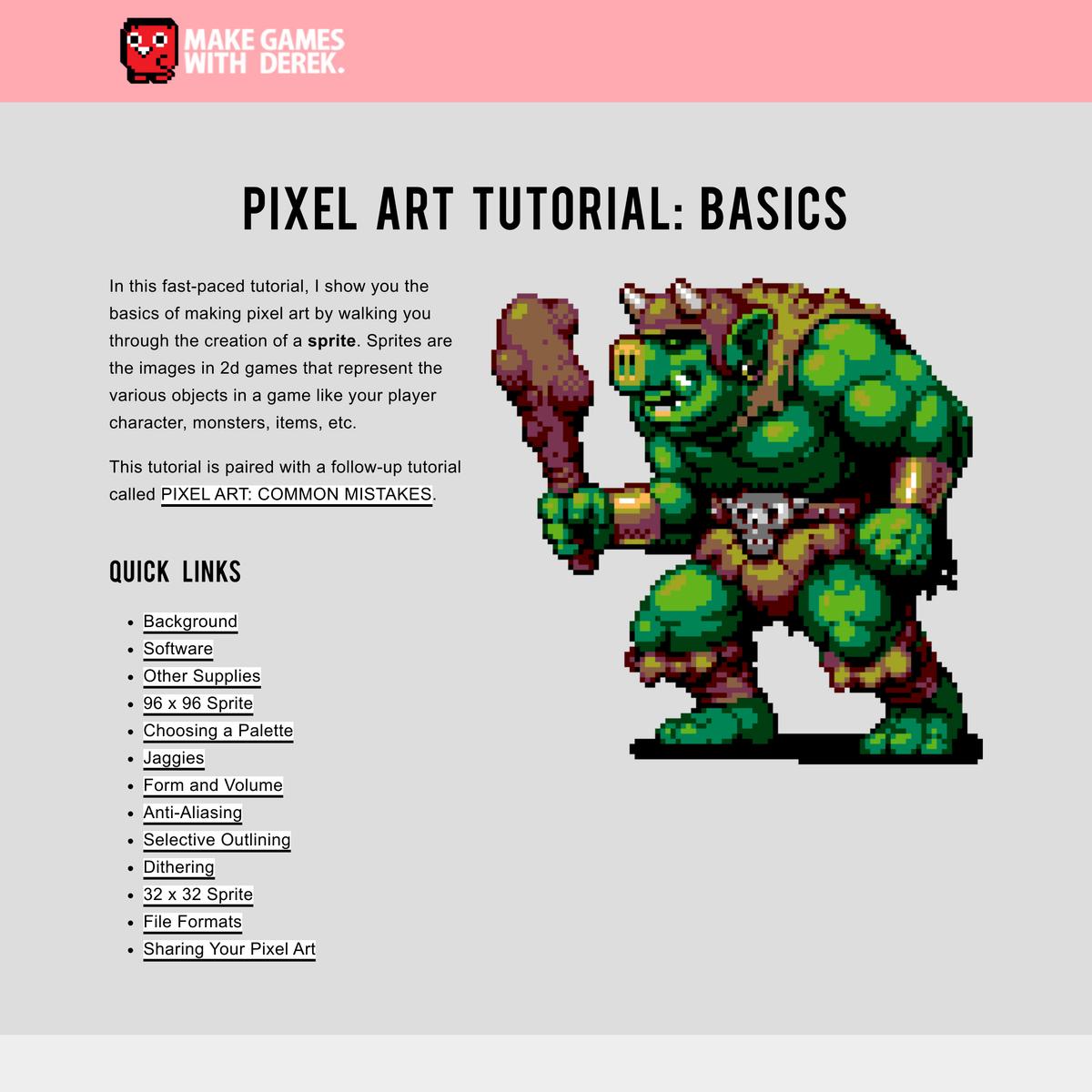 PIXEL ART TUTORIAL: BASICS | Are.na