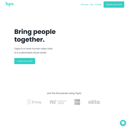 Topia - Video Chat in a Virtual World