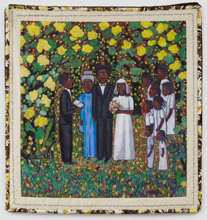 Faith Ringgold, Coming to Jones Road Part II No 7 Our Secret Wedding in the Woods - 2010