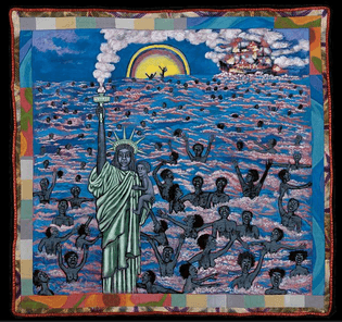 Faith Ringgold, American Collection #1: We Came To America - 1997