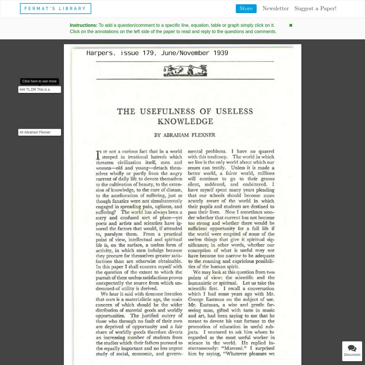 The Usefulness of Useless Knowledge annotated/explained version