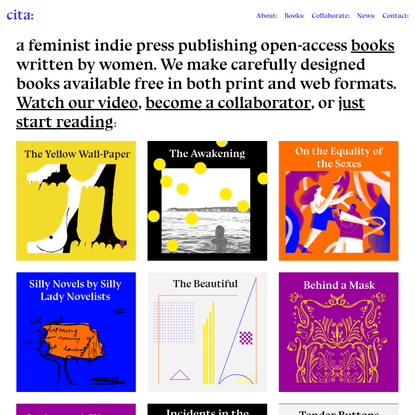 Cita: Open feminist books for both print and web