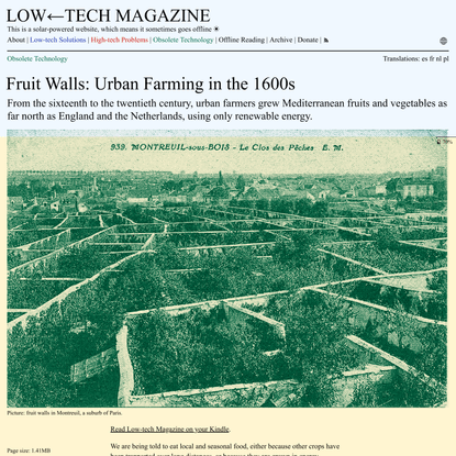 Fruit Walls: Urban Farming in the 1600s