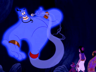 Actual portrayal of Genie in Aladdin
